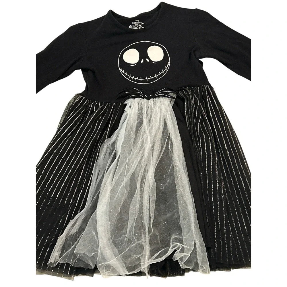 Disneys Nightmare Before Christmas Girls Dress L 10-12 Tulle Halloween Costume - Picture 2 of 4